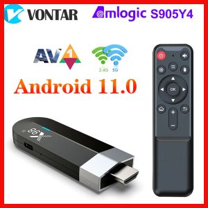 Box x98 S500 4GB 32GB AV1 Android 11 TV Stick Amlogic S905Y4 Quad Core 4K 60fps H.265 Dual Wifi Bt4.x X98 Dongle 2G 16G Smart TV Box