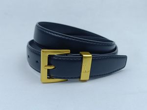 Womens Leather Belt With Gold Color Buckle, Fashion Soft Leather Waist Belt with Pin Buckle for Jeans Pants,Width 1.18"