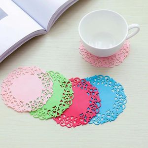 Table Mats 9.5cm Silicone Mat Drink Cup Coasters Placemat Kitchen Accessories Tea Coffee Holder