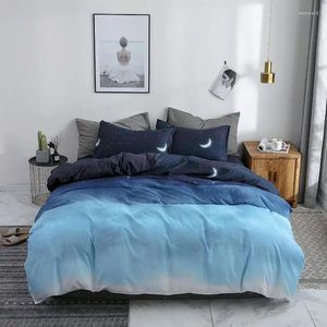 Yatak Setleri Yıldızlı Sky Yorgan Seti Duvetcover2pcs Pillowcase1sheet Sevimli Yatak Yumuşak Sıcak İkiz Yatak Odası Tam Boyut Yorgan