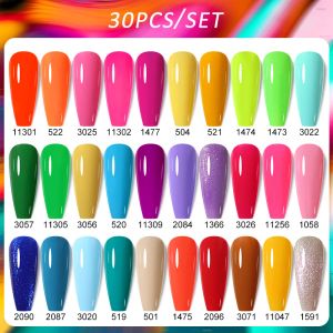 キットClou Beaute 30pcsネイルジェルポリッシュカラフルなUV LEDジェルポーランドヴァーニスセミパーマネントUVゲラックエスマルテエムジェルハイブライドウ