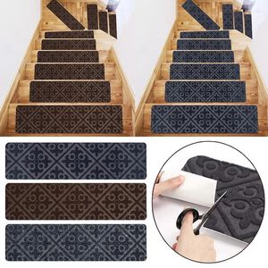 Mattor 1pc Säkerhet Mute Self Lime Step Rugs Stair Mat Tread Mattor Mattor Golvdudd Vatten Absorption Non-Slip Home