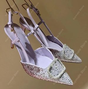 Luxusdesigner Sandalen elegante Sandalen Designer Frauen hochheelte Hochzeitsschuhe Fashion Back Toe Tipp 9cm Stiletto Heels Kleid-Absätze