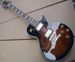 Fabbrica intera chitarra elettrica LP a 6 corde personalizzate in chitara di brownburst con hardware Gloden un pezzo a pezzi un pezzo corpo 1044988