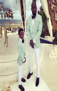 Новый стиль Mint Green 2 PCS Mens Tuxedo Suits Suits Men For Wedding Boy Suits Blazer Jacket Pants Prom Part