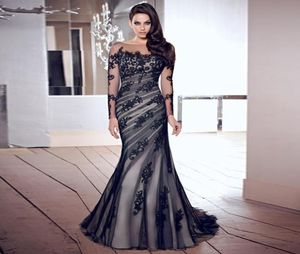 Charming Mermaid Mother Of The Bride Suits Sheer Scoop Neck Long Sleeves Applique Pleats Tulle Mum Dresses Party Gowns 2021 On Sal9362923