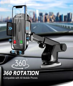 Uchwyt samochodu Sucker Holders Hoollerzy telefonu stają w samochodzie bez magnetycznych obsługi montowania GPS dla iPhone 11 12 Pro Xiaomi Samsung6452348