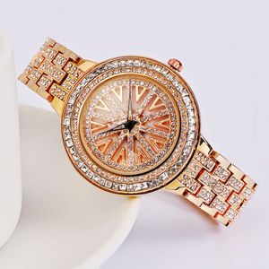 Fashionabla rundtid som kör Watch Women's All Sky Star Rose Gold Korean Edition Trend