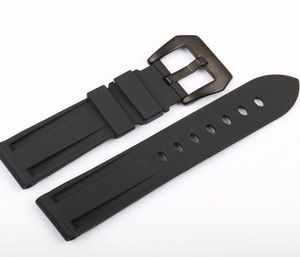 Watch Band 22mm 24mm Gummi -Water -of -Watch Silicon Uhrengurt Blackbluegreegreenorange White Watchband8166638
