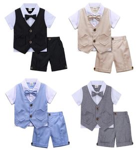 Urodziny urodzin dżentelmen dżentelmen dla niemowlęcia przyjęcie weselne Suit Suit Toddler Chrzest Formalny zestaw ubrań