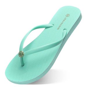 Pantofole per le vetrini per la spiaggia flip flops womens giallo verde arancione blu scuro sandali estivi marrone rosa bianco 20