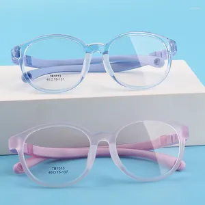 Sunglasses Frames SHOWYES Round Blue Light Blocking Glasses Kids Flexible Silicone Amblyopia Eyeglasses Elasticity Leg For Children's