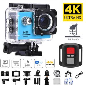 Cameras 4K Action Camera 1080P/30FPS WiFi 2.0" 170D Underwater Waterproof Helmet Video Recording Camera Sports Cameras Outdoor Mini Cam