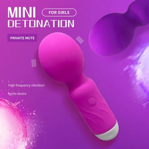 Cute Mini AV Vibrator Gspot Wands Magic Wand Massage Vibration Portable Clitoris Stimulator Vibrators Sex Toys For Women Adult 240403
