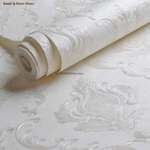 Papéis de parede brancos em grau de damasco papel de parede lisa papel de textura sólida papel de parede para quarto decoração de fundo da sala de estar