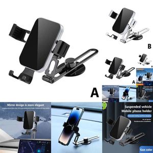New Invisible Car Phone Holder Adjustable Foldable Side Expansion Bracket 360 Degree Rotating Aluminum Alloy for 5-9cm Wide Pho N9Q2 Wholesale
