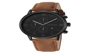 Fashion Geneva Men Date Alloy Case Synthetic Leather Analog Quartz Sport Watch Male Clock Top Brand Luxury Relogio Masculino D303371241