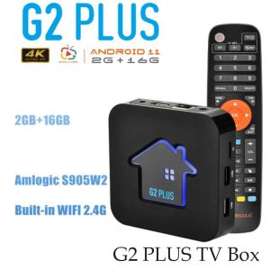 Box Hot selling GTMEDIA G2 PLUS Smart TV Box Android11 Amlogic 905W2 Quad Core 2.4G WIFI 4K UHD 2GB 16G Media Player Set Top Box