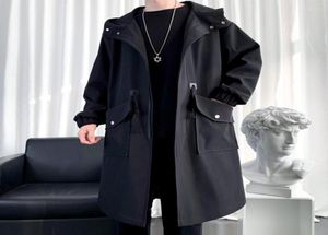 Men039S Trench Coats Coat Mens Fashion Overcoat Casual Slim Fit Solid Long Male Windbreaker Outwear Homme2591965