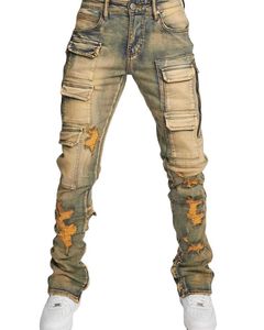 Pantaloni da slessing di grandi dimensioni per jeans dritti personalizzati da uomo per uomo