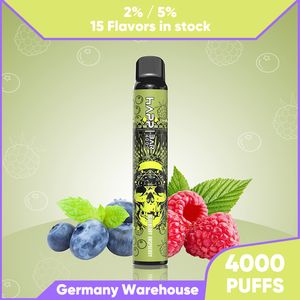 Engångsång 4000 puffar desechable Vape Pen Cigarettvape Device Starter Kit EU Warehouse Ecigs