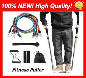 11pcSset Bands Bands Definir Treinamento Exercício de ioga Tubo puxar corda Expander Bandas de fitness Elastic Bands Equipamento de fitness1466685