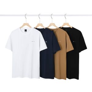 Mens T Shirt Högkvalitativt mode Män t-shirt lyx Polo rund nacke andningsbar topp affärsskjorta avslappnad tee man toppar designer skjortor enkel stil fyra färger m-xxl