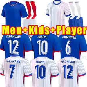 2024 MBAPPE GRIEZMANN BENZEMA MENS FRANCIA SOUCCER JERSEYS 24 25 Pogba Giroud Kante Shird Playerファン