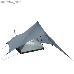 Tents and Shelters FLAMES CREED XUNSHANG 20D silnylon 1 Person Outdoor Ultralight Camping Tent 3 Season Rain Fly Tent Tarp L48