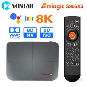 Box AX95 DB Caixa de TV Dolby Android 9.0 AmLogic S905X3 MV BD ISO Dual WiFi 4K Google Player YouTube Smart TV Set Top Box