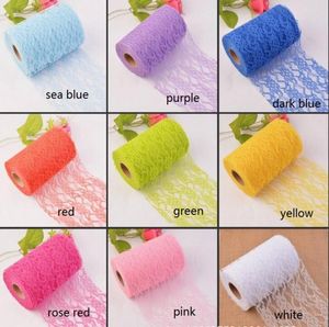 LACE ROLL SPOLL LACE ROLL 6QUOTX25YD Netting Fabric Tutu Skirt Chair Sash Bow Table Runner Lace Fabric Decorations WT0503247346