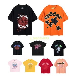 sp5der tshirt men women designer tシャツストリートウェアヒップホップファッションブランドスパイダーウェブレタープリント半袖