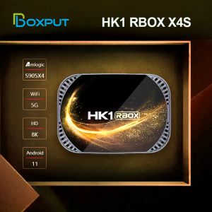 BOX HK1 RBOX X4S Smart TV Box 2.4G/5G WiFi 4K Amlogic S905x4 Android 11 Media Player Set Top Box 4GB 32GB 64GB TVBox 2022