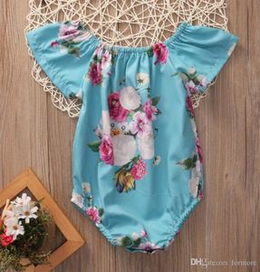 2017 Baby Girl Romper Infant Summer Summer Ruffled Reconborn Jumpsuit Ruffles Sleeve Rouve Bubble Toddler Produce garotas Rompers de bebês RO3501922