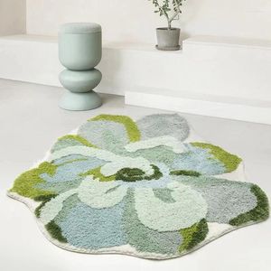 Carpets Flower Shaped 3D Pattern 2cm Thickness Polyester Floor Mat Big Size Nordic Style Kid's Room Decorative Tufting Area Rug