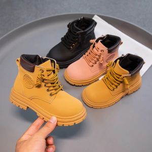 Stiefel 2022 Neue Winter Kinder Schuhe PU Leder wasserdichte Martin Boots Kinder Schneestiefel Mädchen Jungen Gummi Stiefel Mode -Sneaker