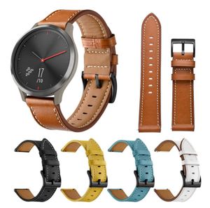 20 mm smart klockband topplager läder riktiga läder klocka remmar för garmin vivoaktiv 3vivomove hr sport klockband armband3596610