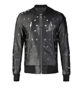 Skull Faux Leather jacket mens Zipper Slim Fit Short hip hop Casual Outside Sport designer Motorcycle coat black Biker Letters fas7900300