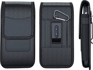 Hot Selling Nylon Puches för Motorola för Samsung för iPhone Universal midjefodral Holster Belt Clip Cover Midjeväska Mobiltelefonfodral med kreditkortsplats för män