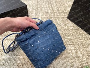 Kosmetiktaschen Koffer Luxusmarke CC Denim Umhängetaschen Klassische Jean Shopping Totes Tasche mit Geldbörsen in Silberkette Hardware Freizeittaschen Handtaschen