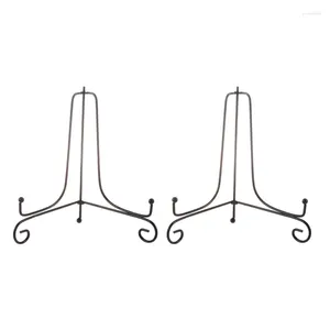 Çerçeveler luda 2 PCS Demir şövalye klasik ekran standı kase plakası po çerçeve kitabı sanat eseri siyah 4 10.5cm