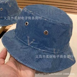 Wide Brim Hats & Bucket Hats Designer 2024 new denim fisherman hat with full printed letters basin hat unisex fashionable and breathable sun hat XNDQ