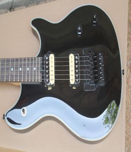 Edward Van Halen Wolf Ernie Ball Exis Gloss Black Electric Guitar Floyd Rose Tremolo Bridge Black Hardware1960389