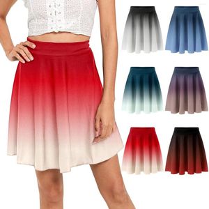 Skirts Women Gradient Double Layer Pleated Skirt Sports Golf Tennis Gym Fitness Running Yoga Soft Short Athletic Workout Skort