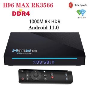 Box Smart Android TV Box Android 11 4GB64GB 2.4G 5G WiFi 8K 1000M HDR H96 MAX RK3566 DDR4 MEDIA PLAYER 3D BT4.0 Set Top Box H96Max