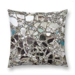 Pillow An Image Of Explosion Sparkly Silver Glitter Glass And Mirror Throw Couch S Covers For Living Room