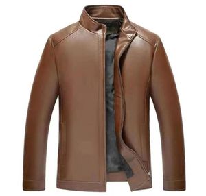 Men039s Jackets Plus Size Men Coat Conto sólido Couro Faux 2021 Autumn Winter Winter Zipper Streetwear Warm Lapela para DA8993207