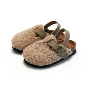 Slipper Milancel New Winter Kids Warm Sandals Girls som bär tofflor externt 240408