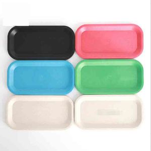 Newest Colorful Plastic Rolling Storage Tray Plate Handroller SMoking Accessories Machine Tobacco Cigarette Tool 20.5*10.5*1.5CM