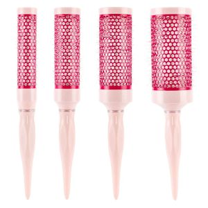 2024 4 Sizes Professional Salon Styling Tools Round Hair Comb Hairdressing Curling Hair Brushes Comb Ceramic Iron Barrel CombProfessional